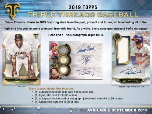 2019 Topps Triple Threads Baseball Hobby Box