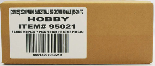 2019/20 Panini Crown Royale Basketball Hobby 16 Box Case
