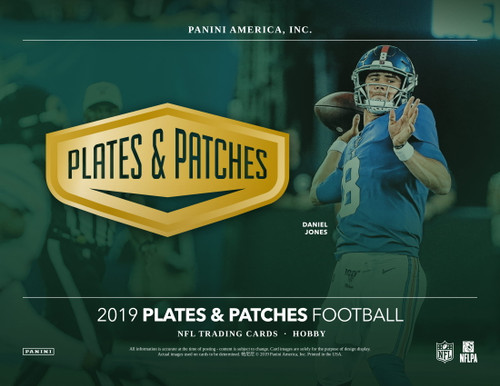 2019 Panini Plates & Patches Football Hobby 12 Box Case
