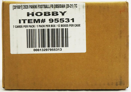 2020 Panini Obsidian Football Hobby 12 Box Case