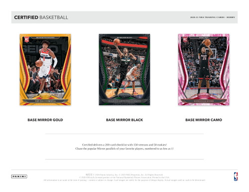 2020/21 Panini Certified Basketball Hobby Box