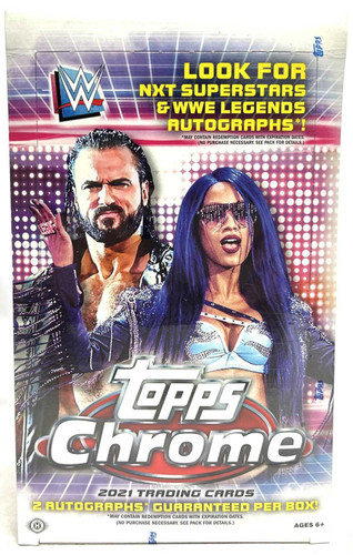 2021 Topps WWE Chrome Wrestling Hobby 8 Box Case