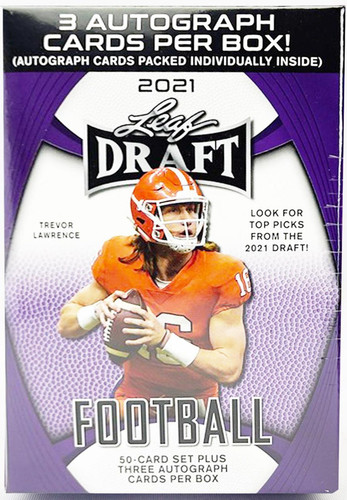 2021 Leaf Draft Premium Football Hobby Blaster Box