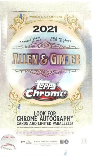 2021 Topps Allen & Ginter Chrome Baseball Hobby 12 Box Case