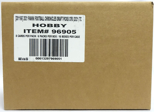 2021 Panini Chronicles Draft Picks Football Hobby 16 Box Case