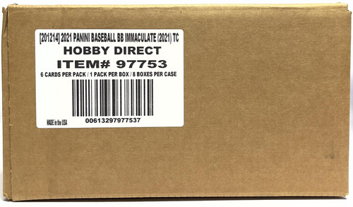 2021 Panini Immaculate Baseball Hobby 8 Box Case