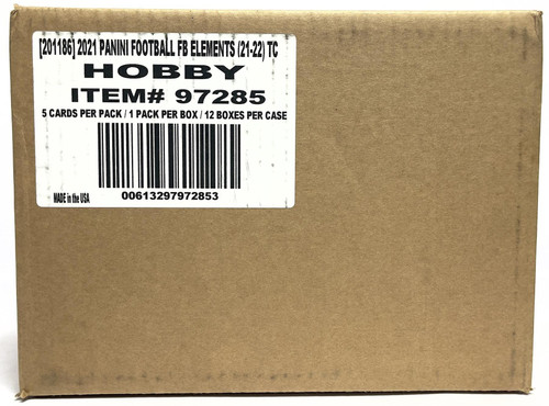 2021 Panini Elements Football Hobby 12 Box Case