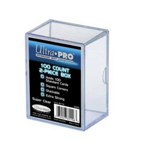 Ultra Pro 100 Count Two-Piece Clear Trading Card Storage Box