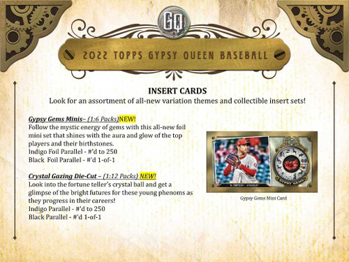 2022 Topps Gypsy Queen Baseball Hobby 10 Box Case
