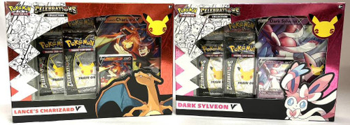 Pokemon: Celebrations Collection Lance's Charizard V & Dark Sylveon V Box - Set of 2