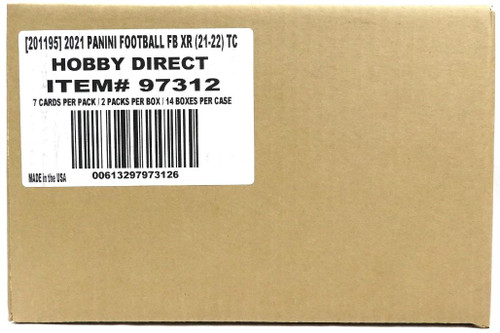 2021 Panini XR Football Hobby 14 Box Case