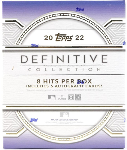2022 Topps Definitive Baseball Hobby 3 Box Case