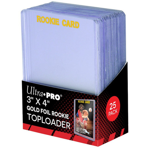 Ultra Pro 3 x 4 Clear Rookie Gold Toploaders (25ct) for Standard Size Cards