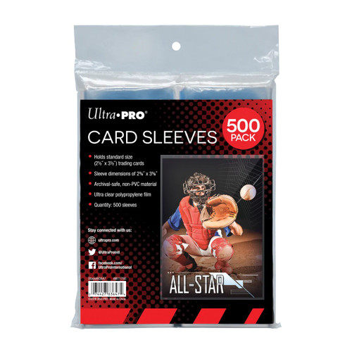 Ultra Pro 2-1/2 X 3-1/2 Soft Card Sleeves 500ct Pack