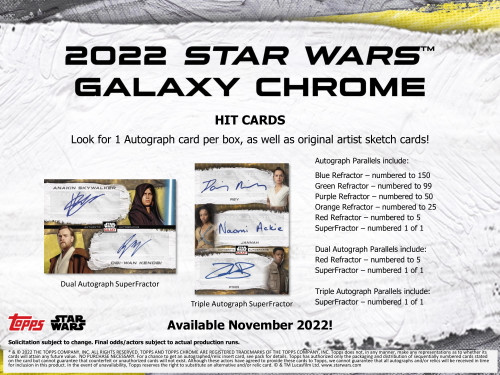 2022 Topps Star Wars Chrome Galaxy Hobby Box