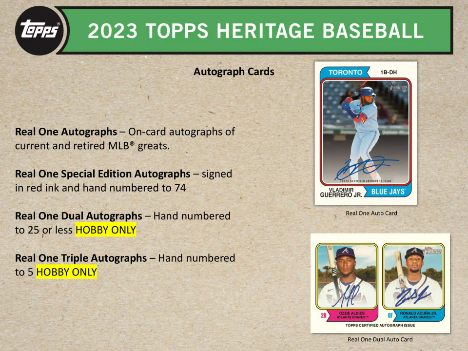 2023 Topps Heritage Baseball Hobby Box