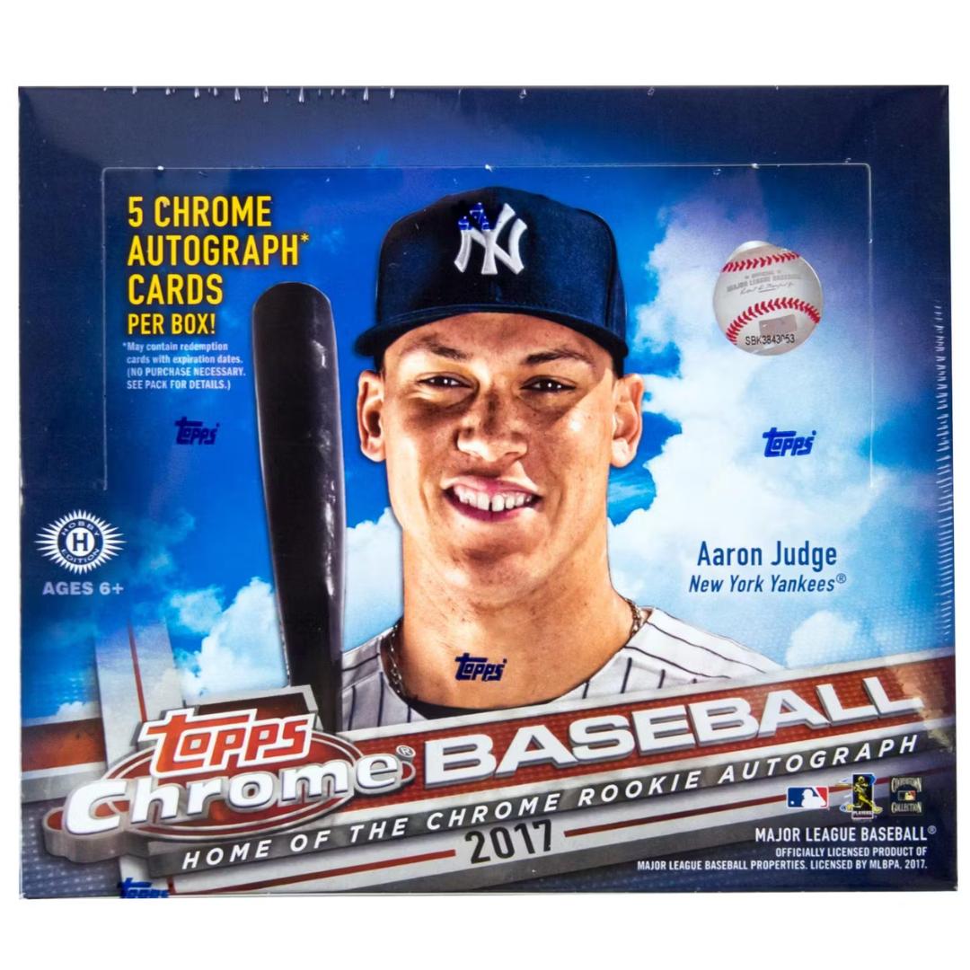 ゲームセンター・ゲームカード TOPPS CHROME 2017 Topps Chrome Baseball Jumbo HTA Hobby Box
