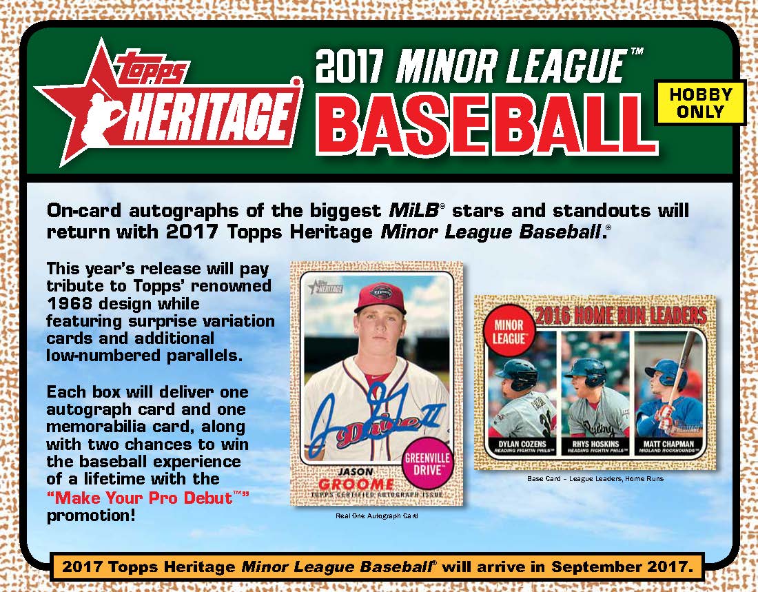 2017 Topps Heritage Minor League Baseball Hobby Box