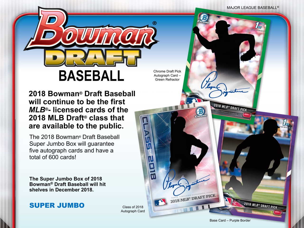 その他 2018 Bowman DRAFT 2018 Bowman Draft Baseball Super Jumbo Hobby Box