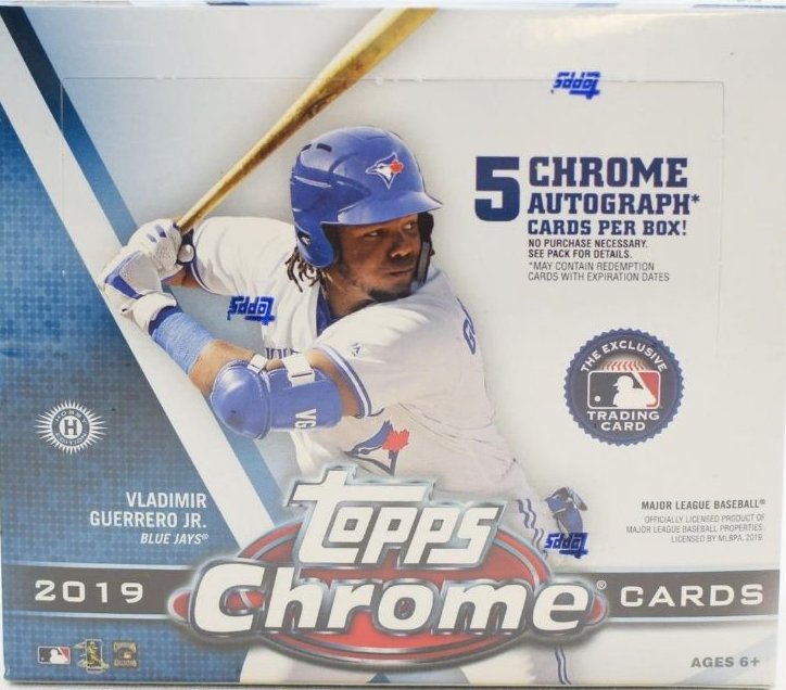 2019 Topps Chrome Baseball Hobby Jumbo HTA 8 Box Case