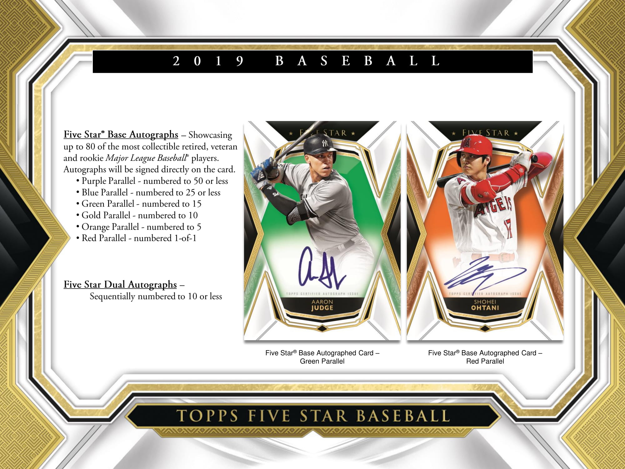 2019 Topps Five Star Baseball Hobby Box