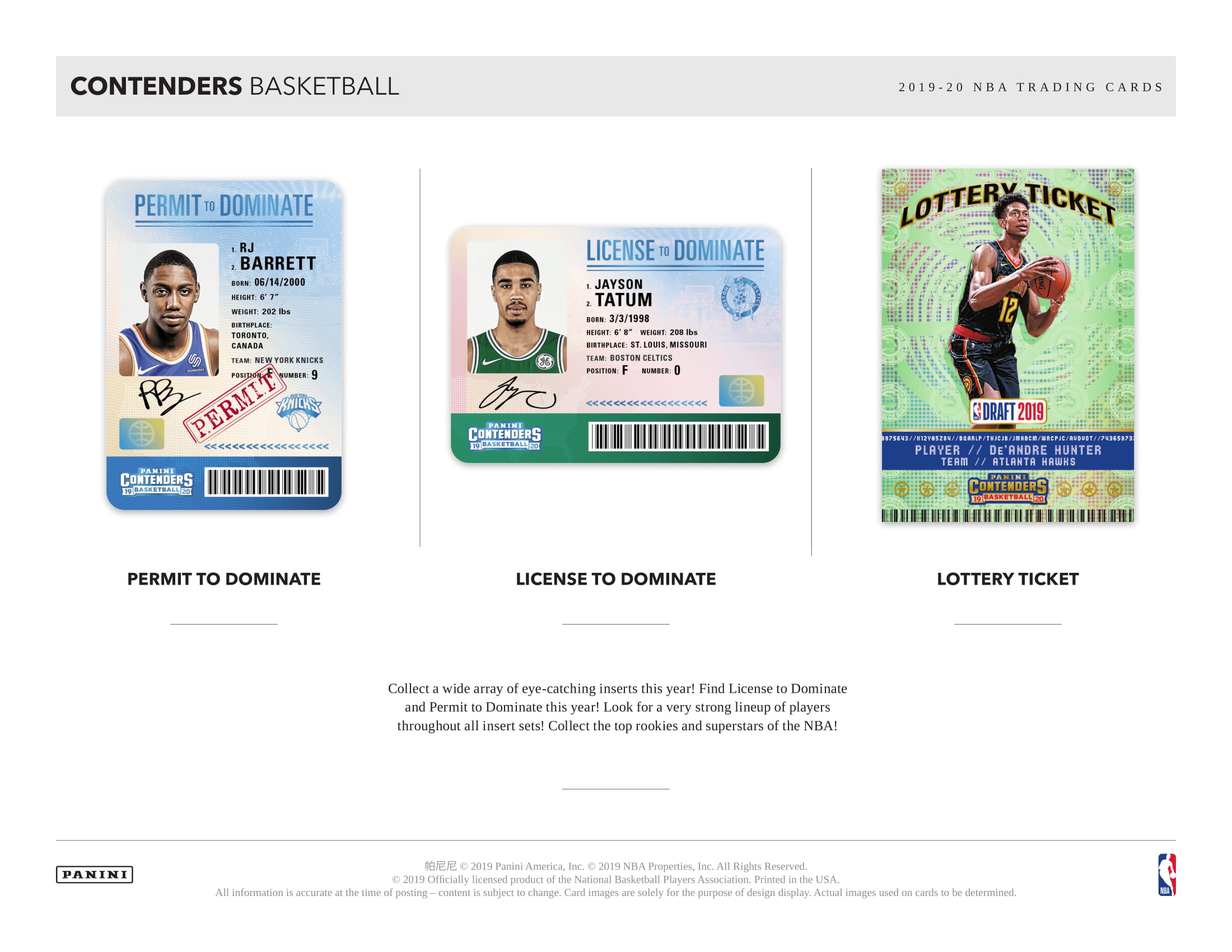 2019/20 Panini Contenders Basketball Hobby Box