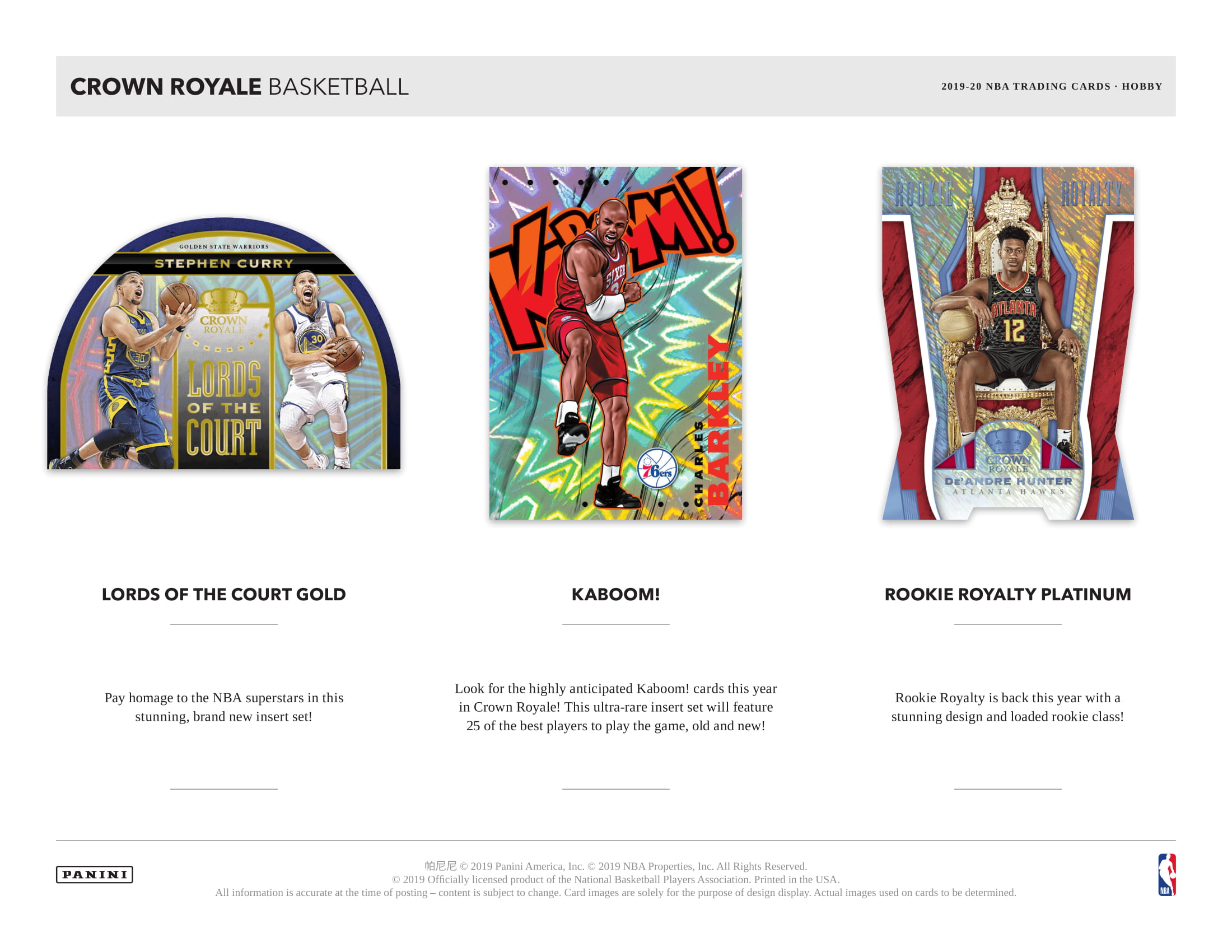 2019/20 Panini Crown Royale Basketball Hobby Box