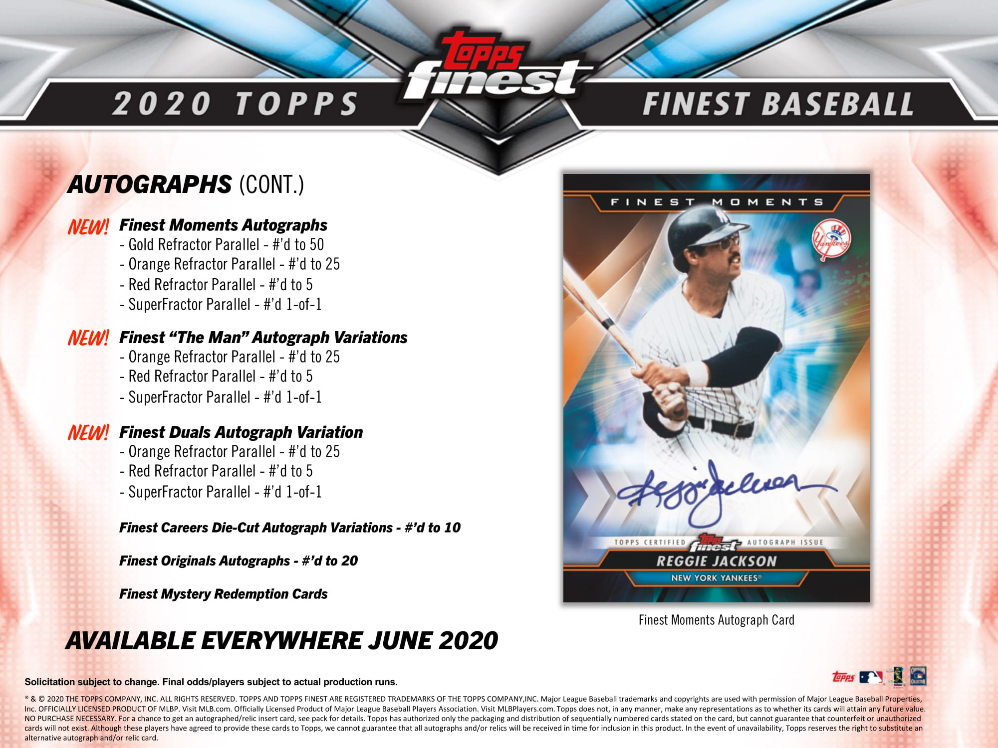 2020 Topps Finest Baseball Hobby Box - Free Shipping