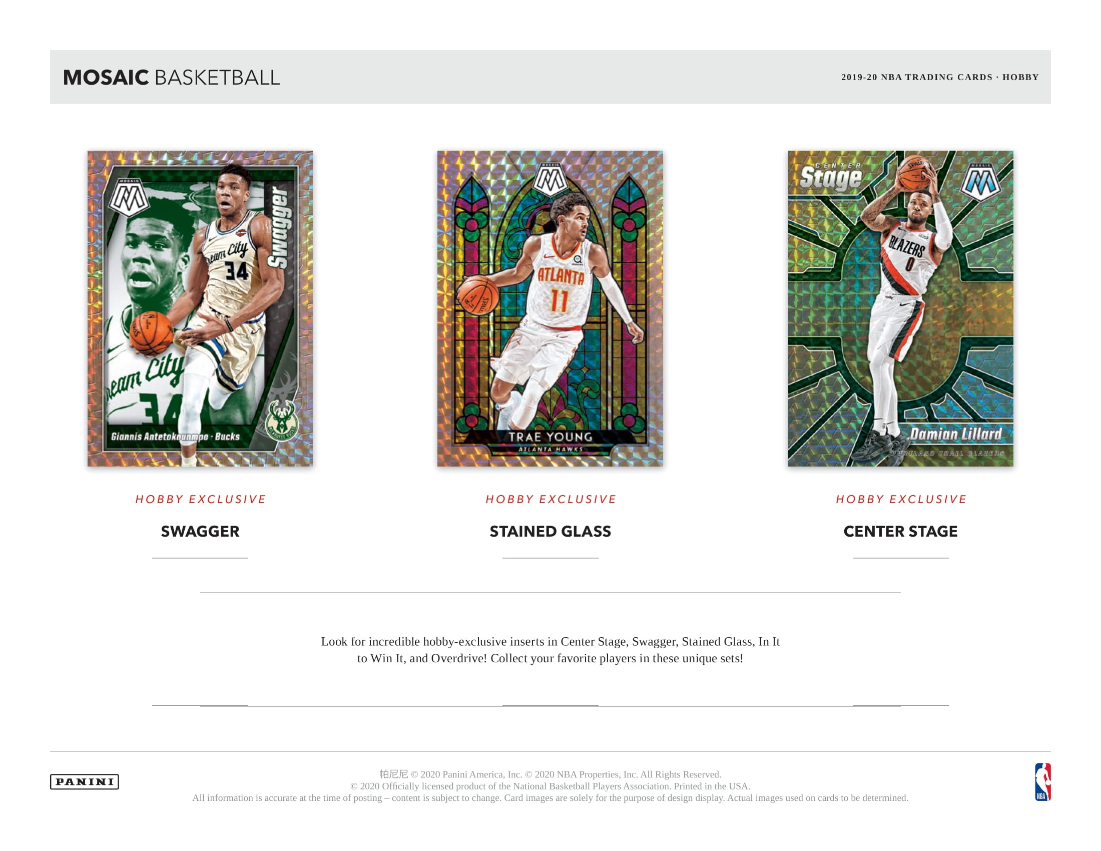 2019/20 Panini Mosaic Basketball Hobby Box