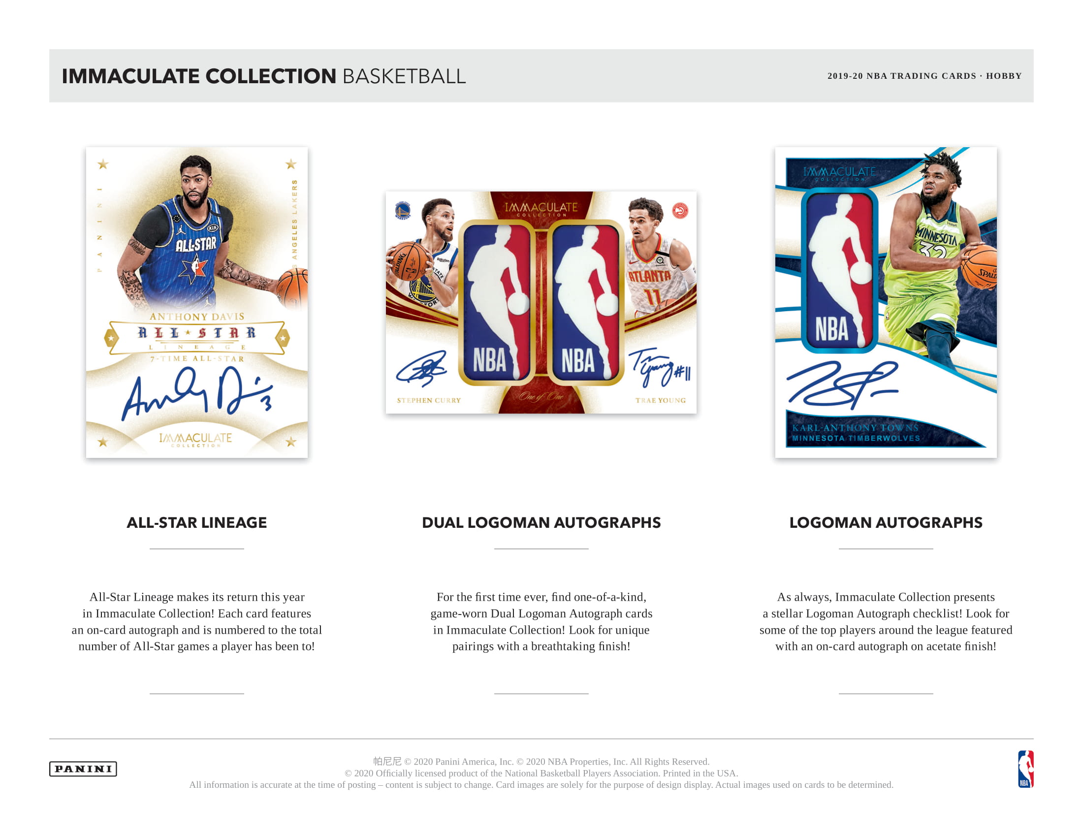 2019/20 Panini Immaculate Basketball Hobby 5 Box Case