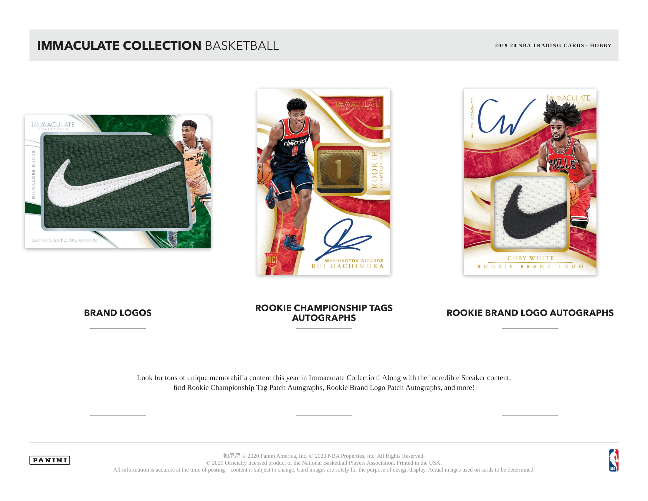 2019/20 Panini Immaculate Basketball Hobby 5 Box Case