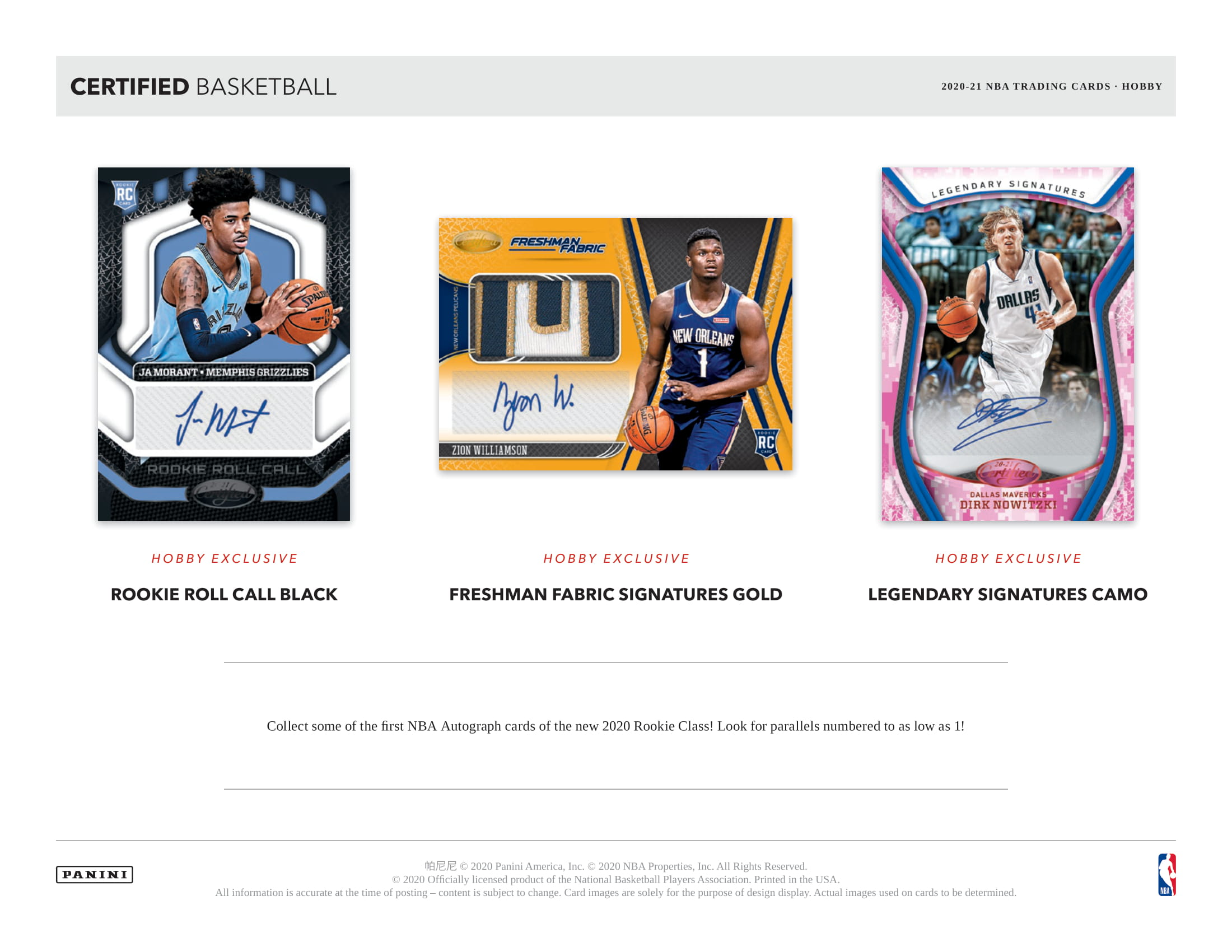 2020/21 Panini Certified Basketball Hobby Box