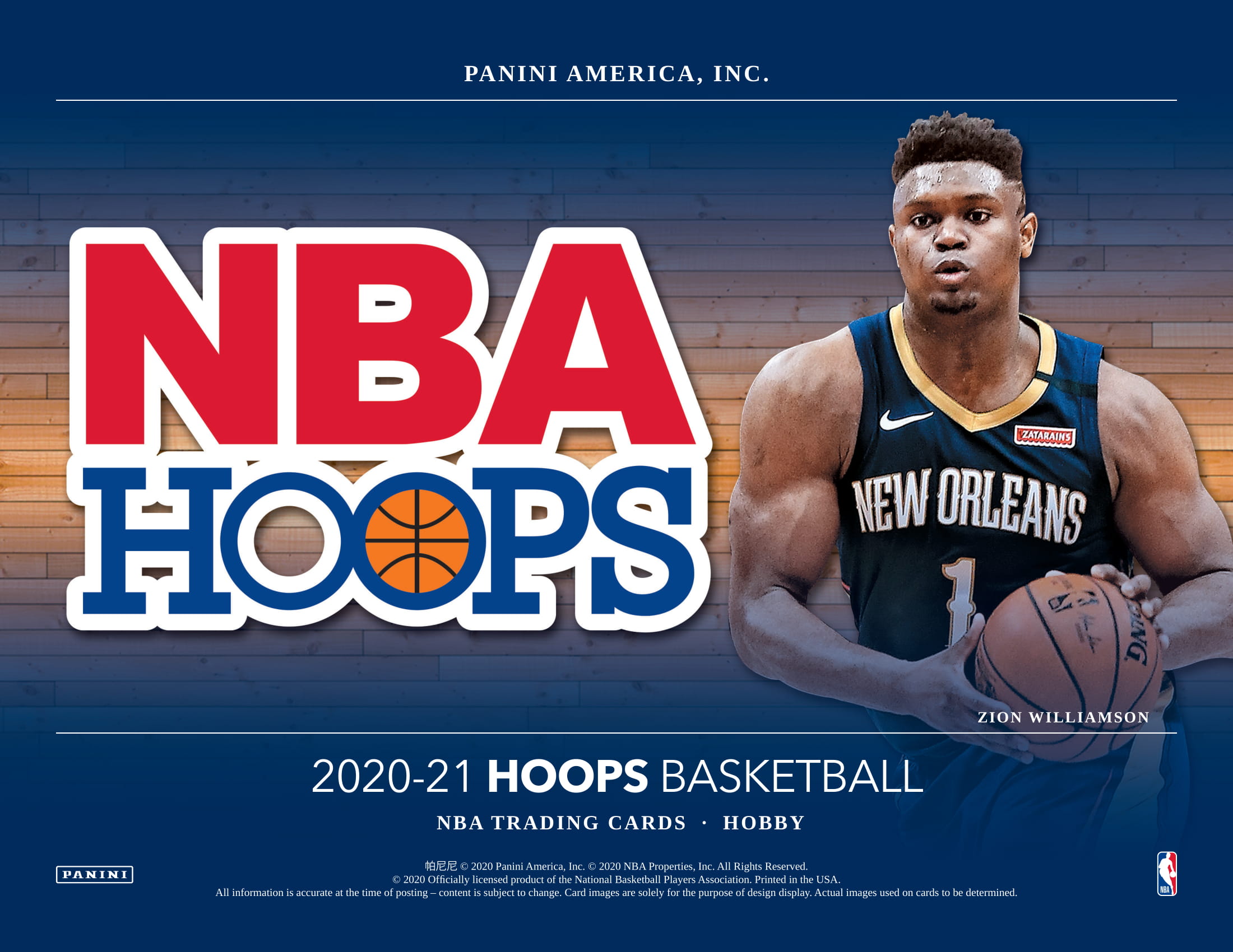 2020-21 Panini NBA Hoops Basketball Hobby 20 Box Case