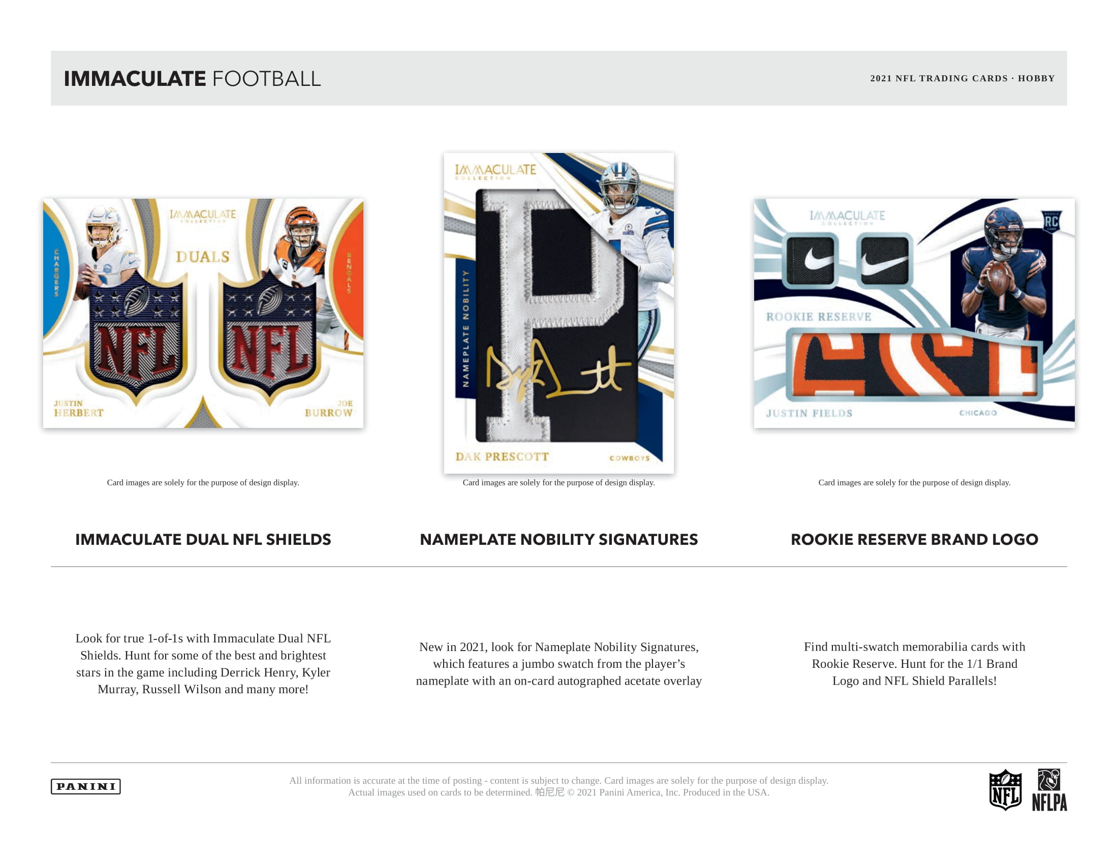 2021 Panini Immaculate Football Hobby Box
