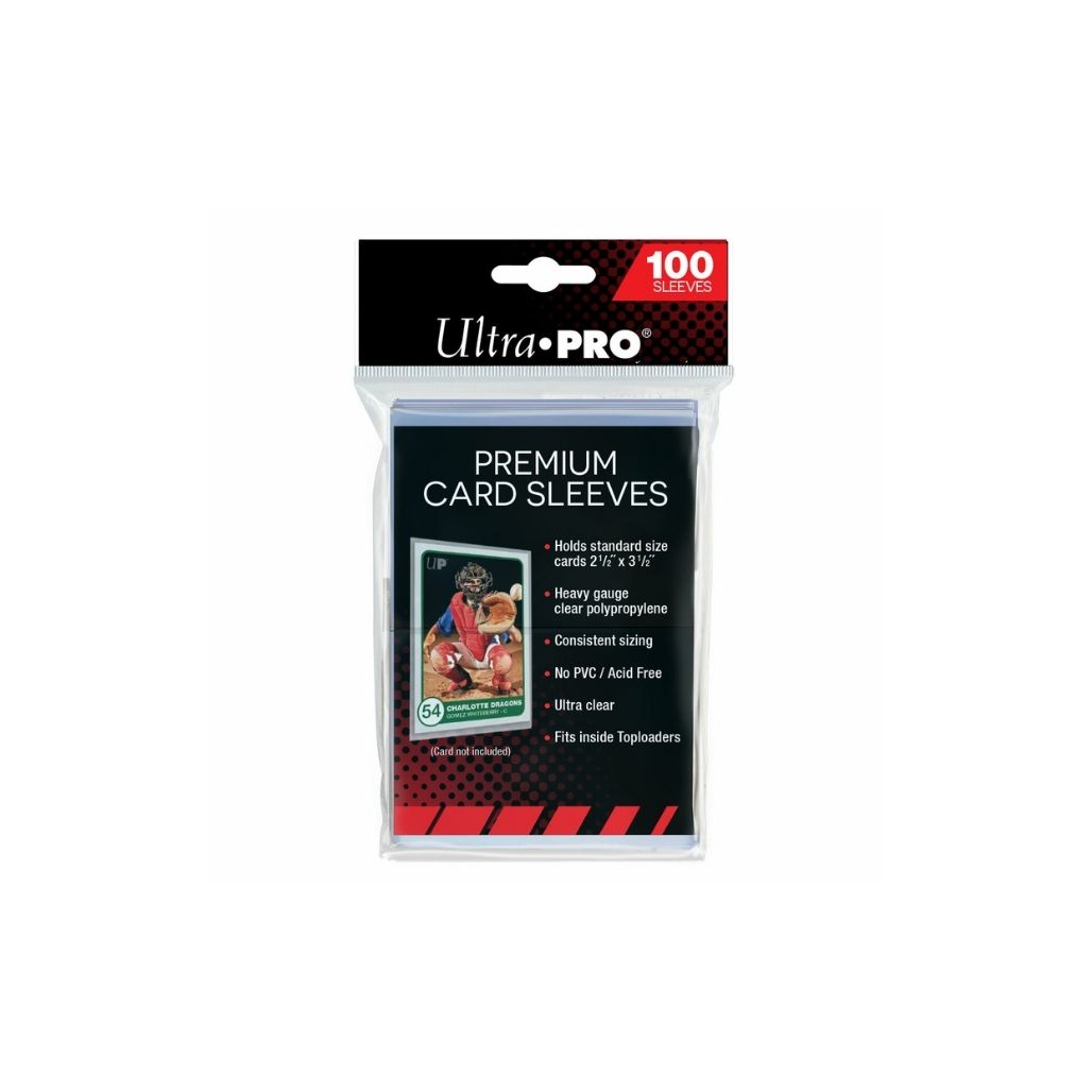 Ultra Pro 2-1/2 X 3-1/2 Premium Soft Card Sleeves 100ct Pack