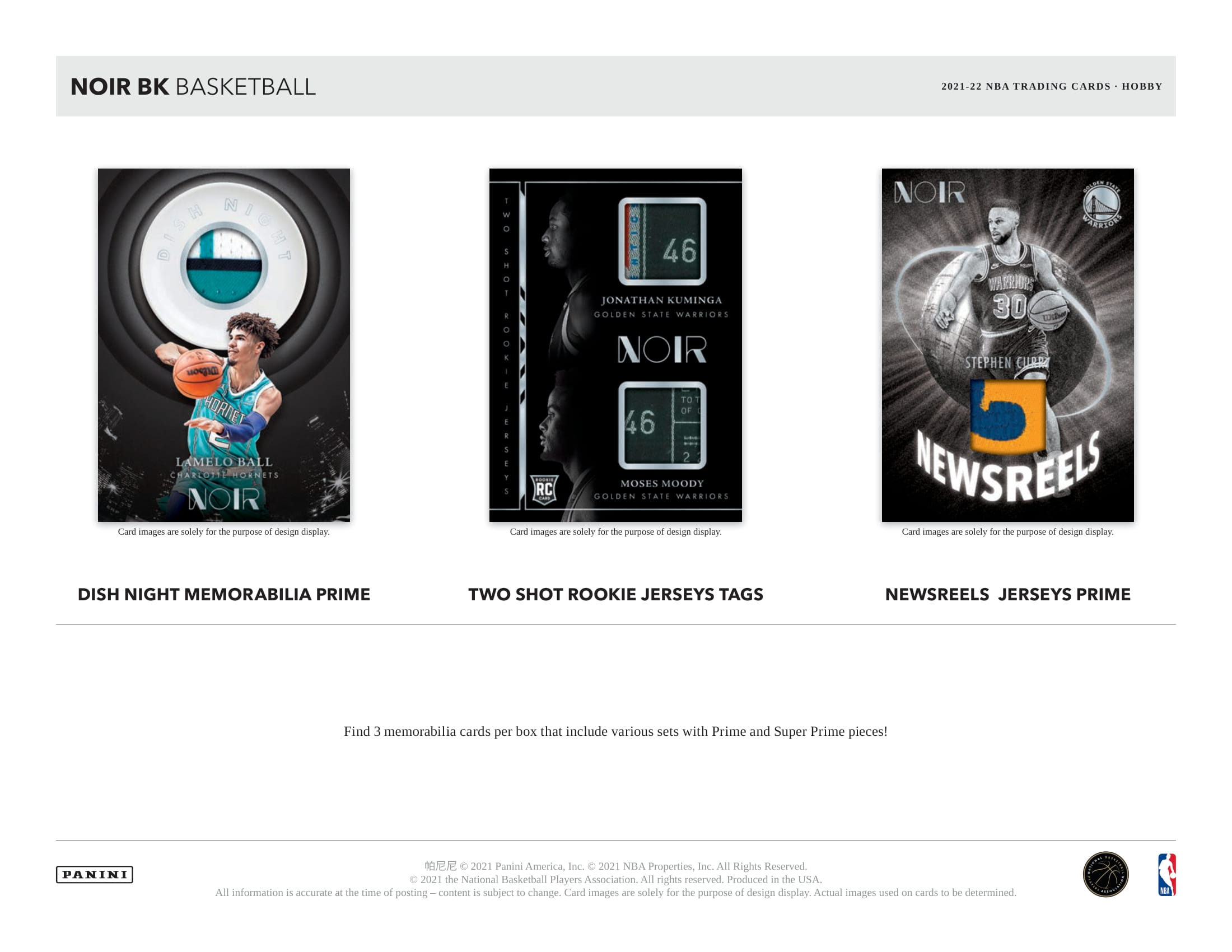 2021/22 Panini Noir Basketball Hobby Box