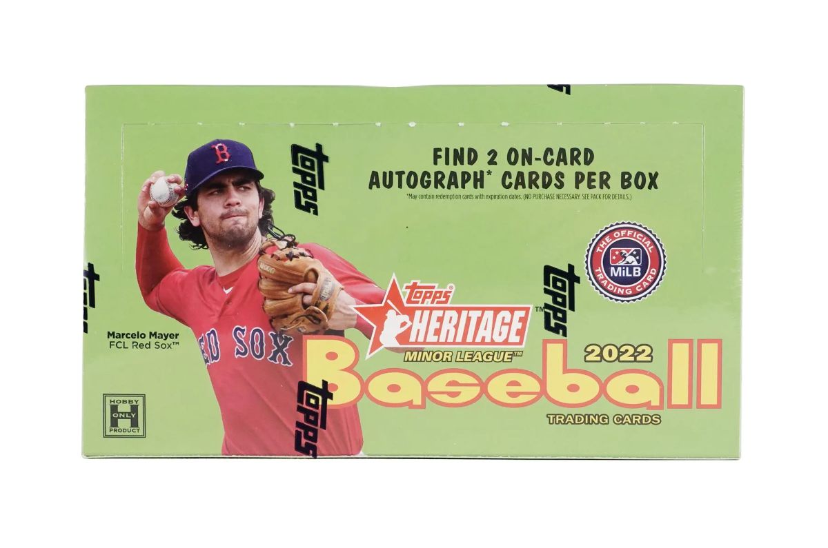 2022 Topps Heritage Minor League Baseball Hobby 12 Box Case
