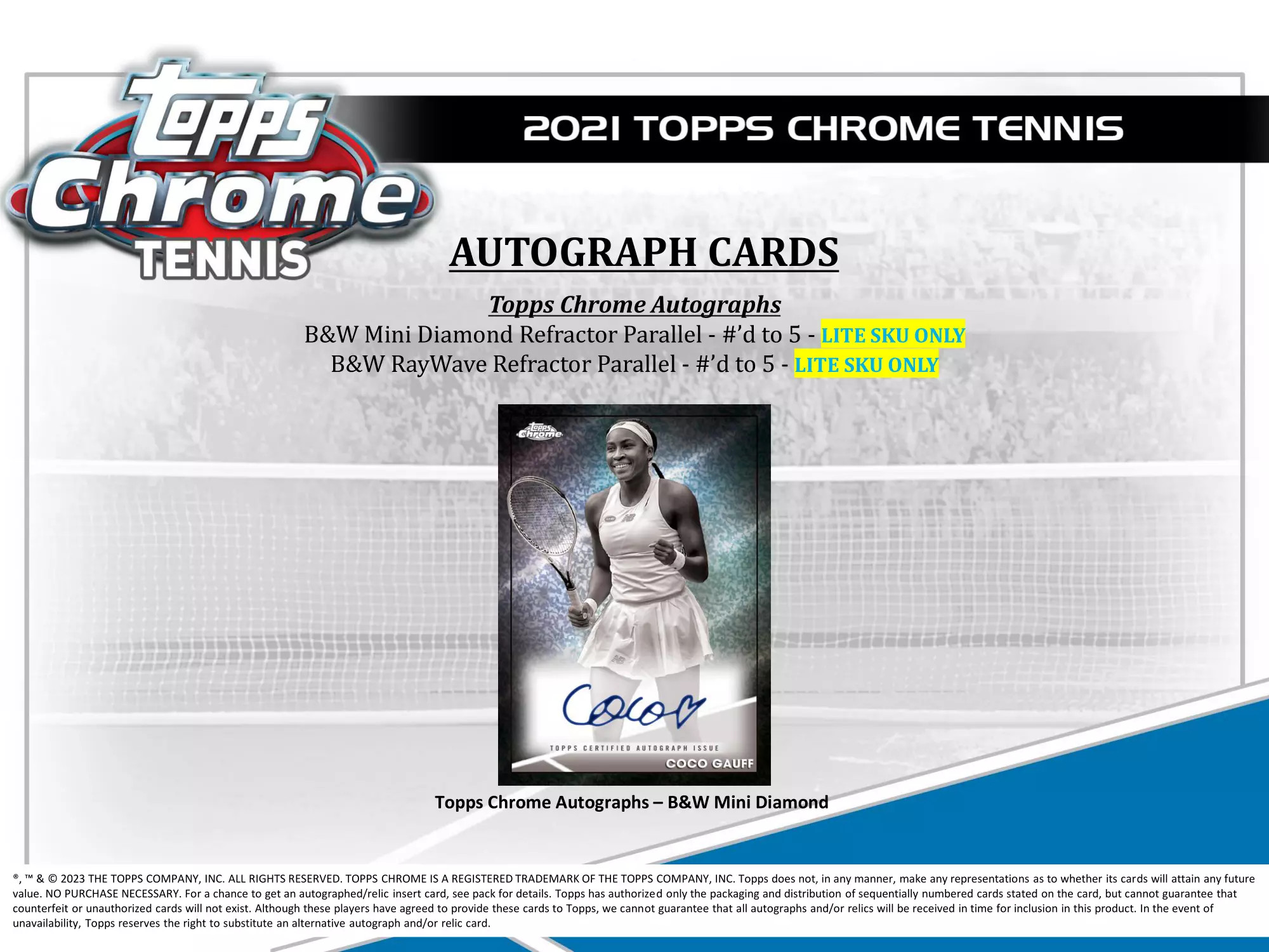 2021 Topps Chrome Tennis Hobby LITE Box