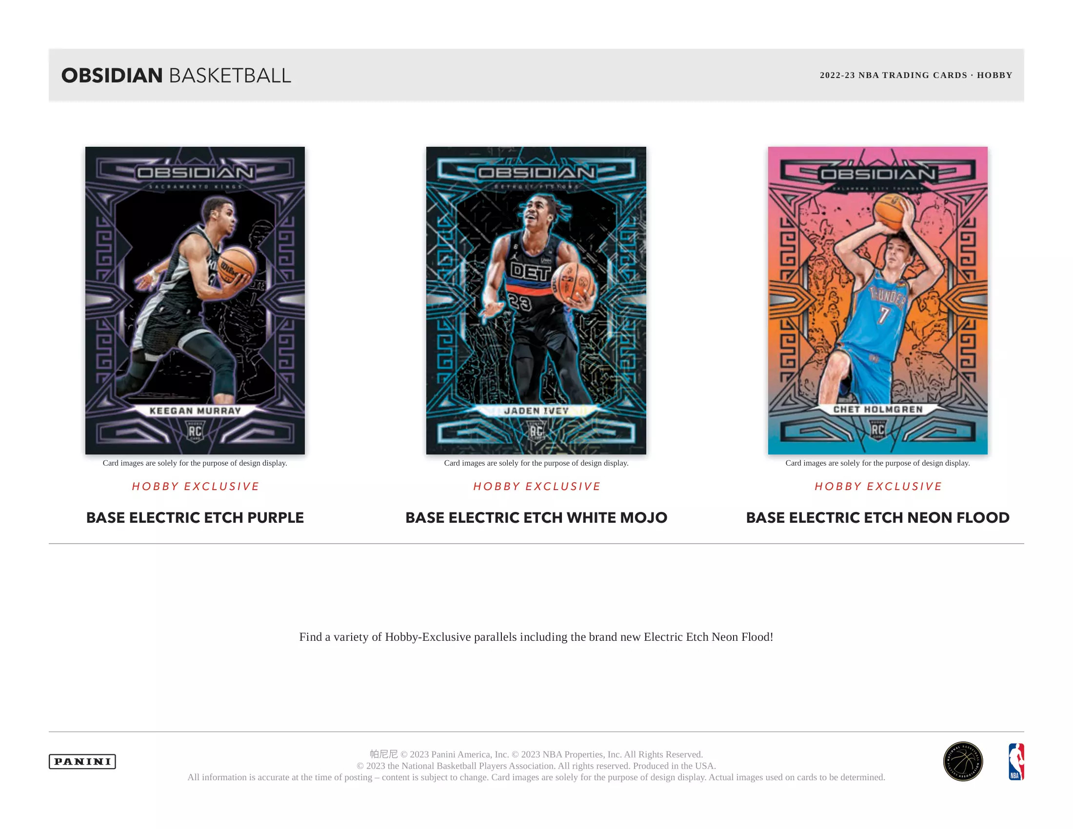 2022/23 Panini Obsidian Basketball Hobby 12 Box Case