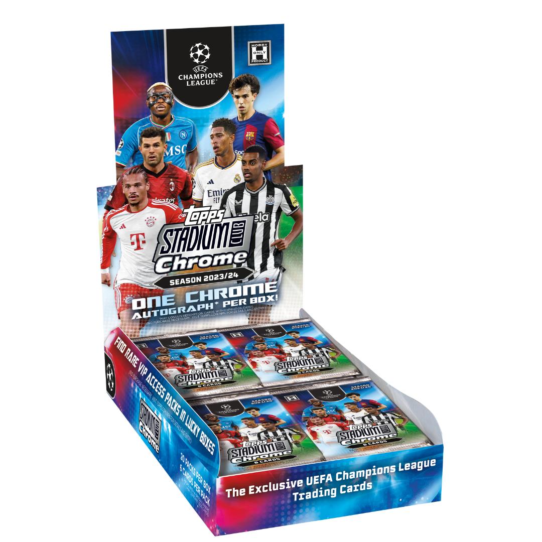 2023-24 Topps UEFA Stadium Club Chrome Soccer Hobby Box - Buy Now 