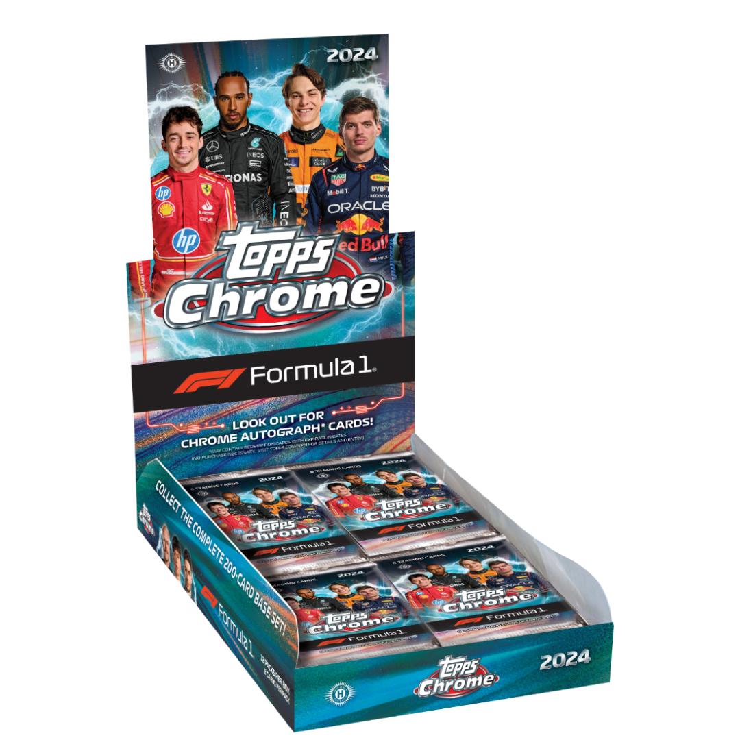2024 Topps Chrome Formula 1 Racing Hobby 12 Box Case 2024 Topps Chrome Formula 1 Racing Hobby 12 Box Case