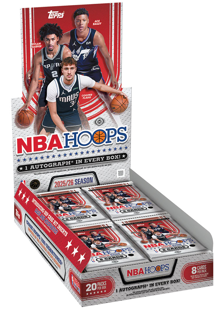 2025-26 Topps Hoops Hobby Box NBAサイン確定 2025/26 Topps NBA Hoops Basketball Hobby 12 Box Case