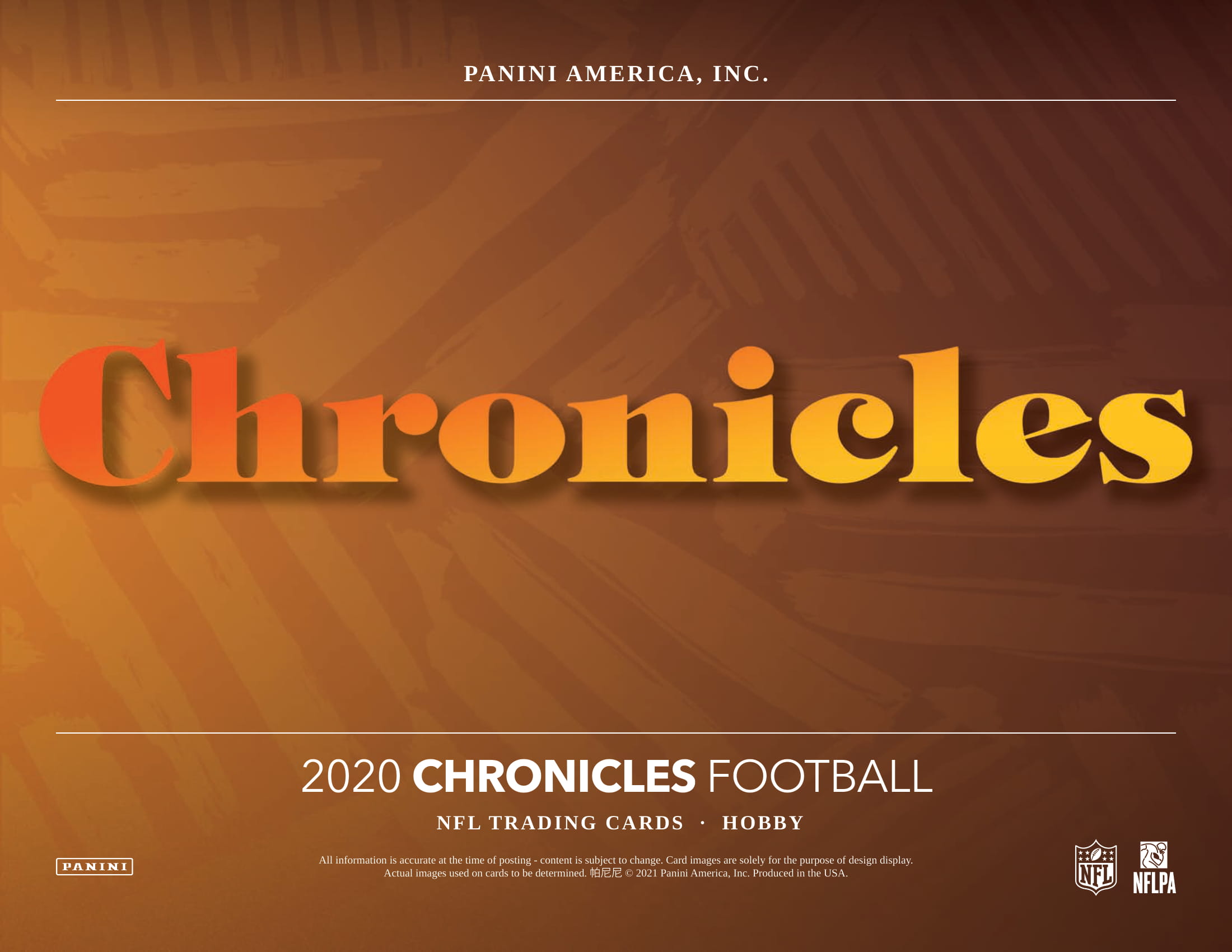 2020 Panini Chronicles Football Checklist, Box Info, Team Set Lists