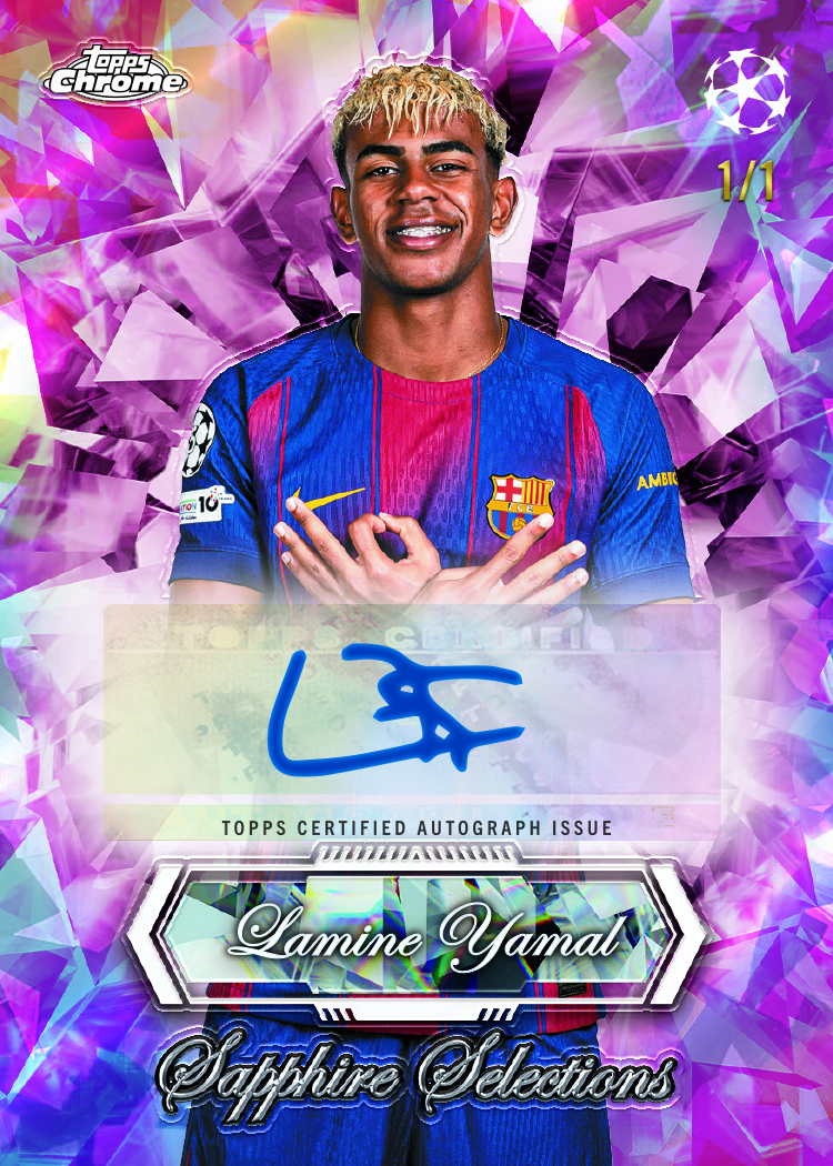 2025/26 Topps Chrome Sapphire UEFA Club Competitions Soccer Cards