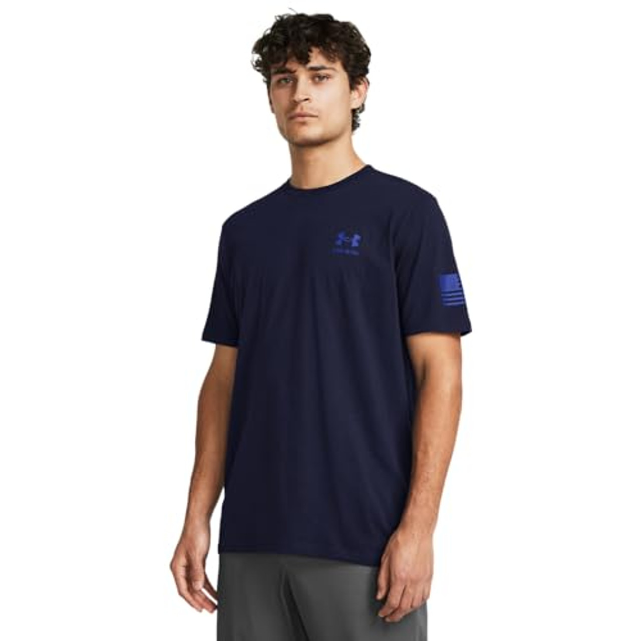 ☆FREEDOM☆ Freedom Logo Sleeveless Navy FD23MMSL0620NV Under Armour 1382973 Men's UA Freedom Flag Gradient T-Shirt