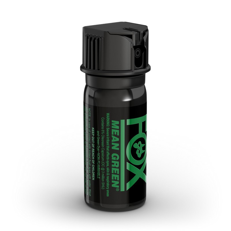Fox Labs Mean Green Flip Top 6% H20C Defense Pepper Spray - CopsPlus