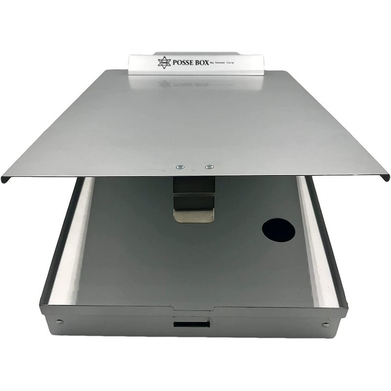 Posse Box PB-37C Aluminum Bottom Opening Two-Compartment Clipboard