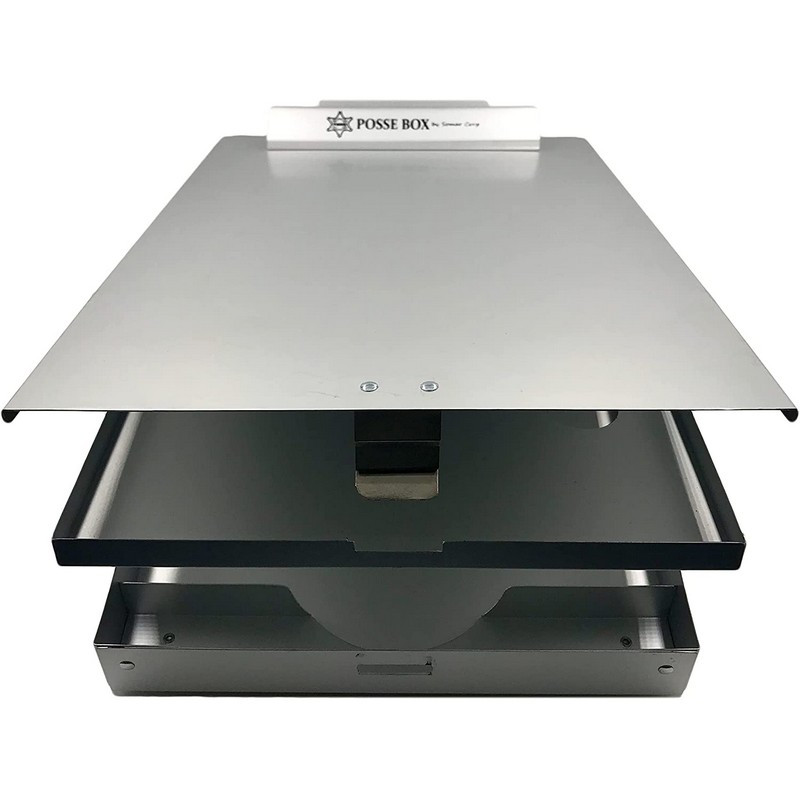 Posse Box PB-37C Aluminum Bottom Opening Two-Compartment Clipboard