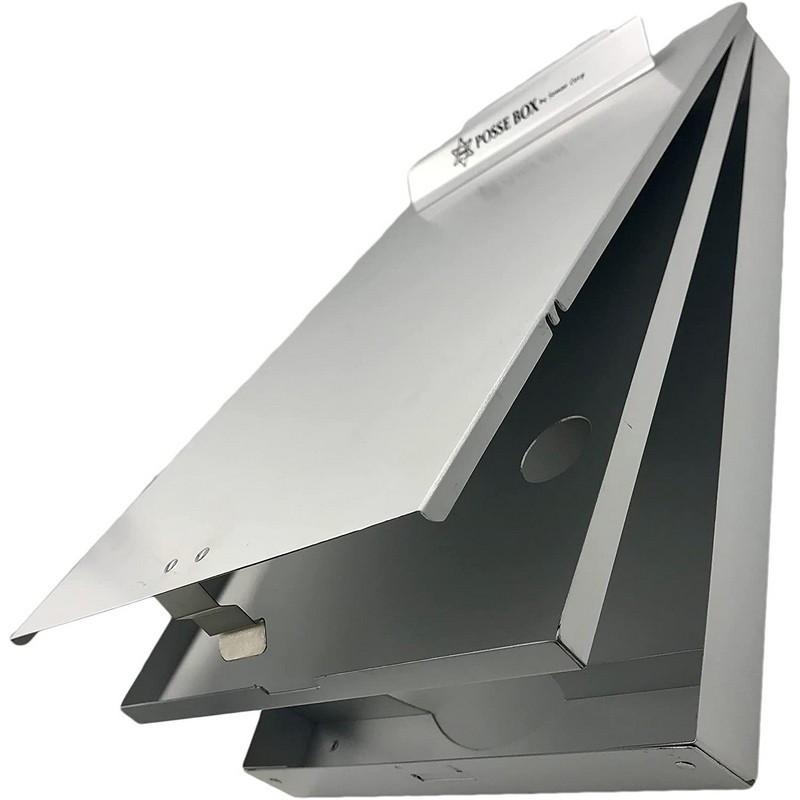 Posse Box PB-37L Aluminum Bottom Opening Two-Compartment Clipboard
