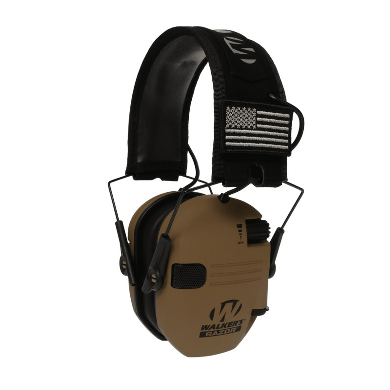 Walker's Walkers GWP-RSEMPAT レーザースリム 電子マフ - ブラック パトリオット : Walker\u0027s GWP-RSEMPAT Razor Slim Electronic Muff